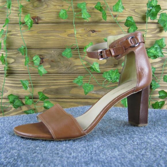 Via Spiga Women's Ankle Strap Brown Leather Sz‎ 10 Medium Gently Used 2025 - Picture 1 of 6
